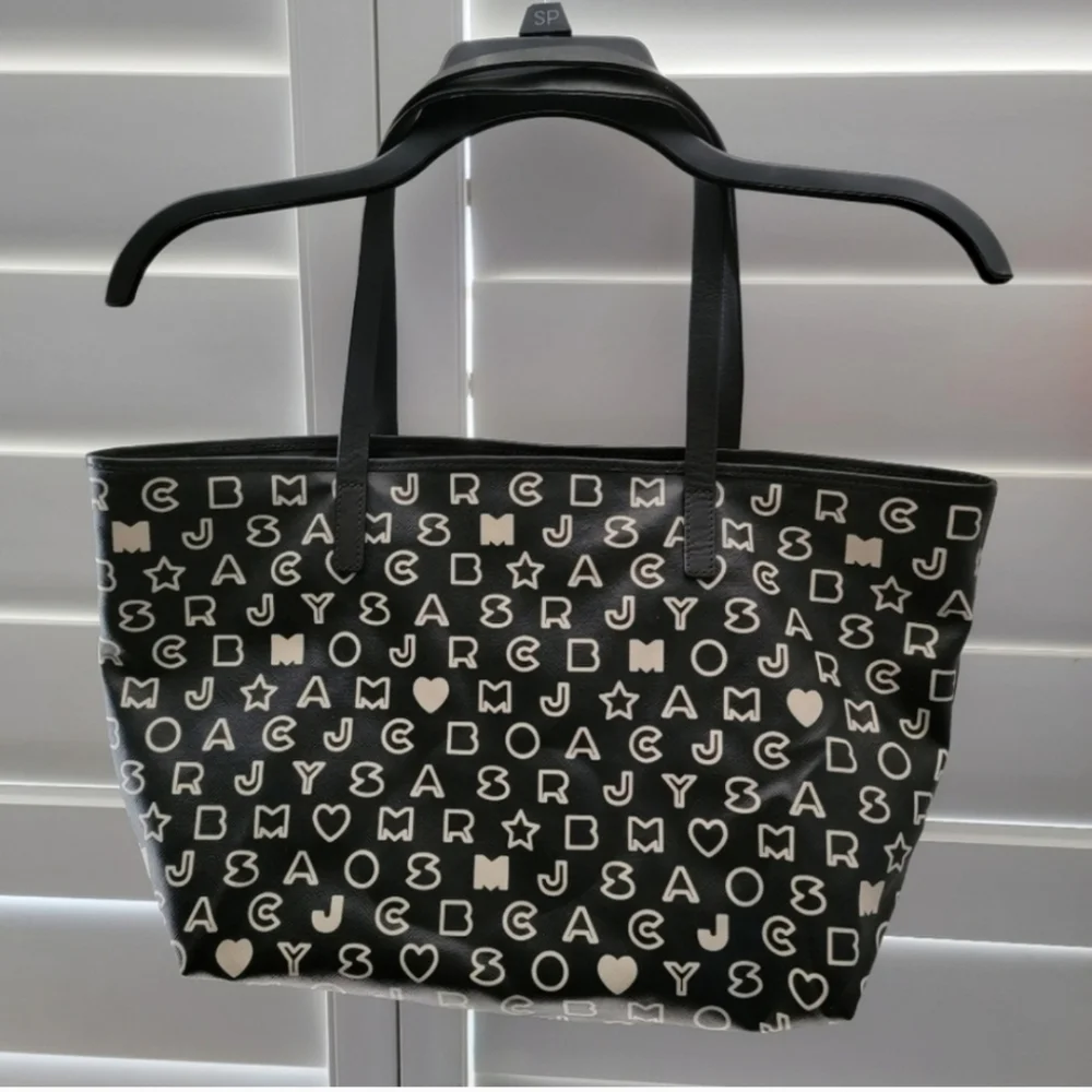 Marc by Marc Jacobs monogrammed PVC leather strap tote bag